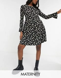 Wednesday's Girl Maternity Mini Smock Dress In Daisy Print For Women Black Daisy -Wednesday's Girl Sales 2022 unnamed file 579