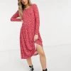 Wednesday's Girl Long Sleeve Midi Smock Dress In Smudge Spot Print For Women Red Smudge Spot -Wednesday's Girl Sales 2022 unnamed file 595
