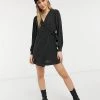 Wednesday's Girl Long Sleeve Mini Wrap Dress In Washed Denim For Women Washed Black -Wednesday's Girl Sales 2022 unnamed file 600