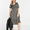 Wednesday's Girl Midi Tea Dress With Contrast Collar In Retro Ditsy Floral For Women 1 Wednesday's Girl Midi Tea Dress With Contrast Collar In Retro Ditsy Floral For Women -Wednesday's Girl Sales 2022 unnamed file 615