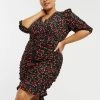 Wednesday's Girl Curve Mini Tea Dress In Cherry Print For Women Black Red Cherry -Wednesday's Girl Sales 2022 unnamed file 720