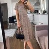 Wednesday's Girl Midi Smock Dress In Smudge Spot Print For Women Beige Smudge Spot -Wednesday's Girl Sales 2022 unnamed file 745