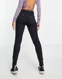 Wednesday's Girl High Waist Skinny Jeans In Black Wash For Women Black Wash Denim -Wednesday's Girl Sales 2022 unnamed file 783