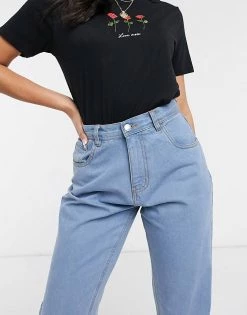 Wednesday's Girl Mom Jeans In Light Wash For Women Light Wash Blue -Wednesday's Girl Sales 2022 unnamed file 807
