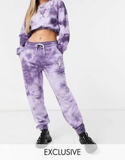 Wednesday's Girl Relaxed Joggers With Celestial Print Co-ord For Women Purple Tie Dye -Wednesday's Girl Sales 2022 unnamed file 824