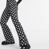 Wednesday's Girl Flared Trousers In Polka Dot For Women Black White Polka -Wednesday's Girl Sales 2022 unnamed file 825