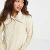 Wednesday's Girl Cardigan With Faux Fur Collar For Women Beige -Wednesday's Girl Sales 2022 unnamed file 855