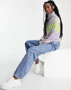 Wednesday's Girl Roll Neck Jumper In Pastel Heart Knit For Women Grey Multi Heart -Wednesday's Girl Sales 2022 unnamed file 862