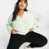 Wednesday's Girl Curve Ultmate Cardigan In Pastel Knit For Women Mint -Wednesday's Girl Sales 2022 unnamed file 870