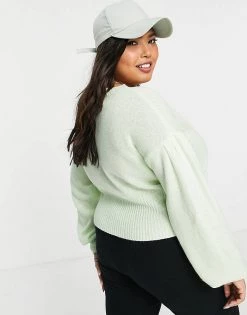 Wednesday's Girl Curve Ultmate Cardigan In Pastel Knit For Women Mint -Wednesday's Girl Sales 2022 unnamed file 872