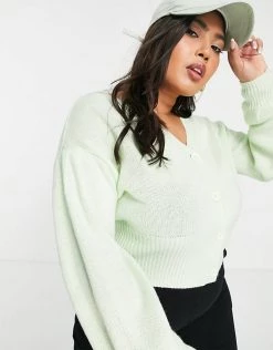 Wednesday's Girl Curve Ultmate Cardigan In Pastel Knit For Women Mint -Wednesday's Girl Sales 2022 unnamed file 873