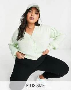 Wednesday's Girl Curve Ultmate Cardigan In Pastel Knit For Women Mint -Wednesday's Girl Sales 2022 unnamed file 874