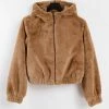 Wednesday's Girl Oversized Hoodie In Faux Fur For Women Tan -Wednesday's Girl Sales 2022 unnamed file 895