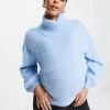 Wednesday's Girl Maternity Ultimate Relaxed Jumper With Roll Neck For Women Light Blue -Wednesday's Girl Sales 2022 unnamed file 930