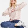 Wednesday's Girl Relaxed Jumper In Pastel Stripe For Women Pink Cream -Wednesday's Girl Sales 2022 unnamed file 965