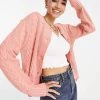 Wednesday's Girl Cardigan With Vintage Stitch Detail Co-ord For Women Rose Pink -Wednesday's Girl Sales 2022 unnamed file 980